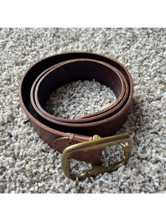 RUGBY Ralph Lauren Brown Preppy Leather Womens Belt Large